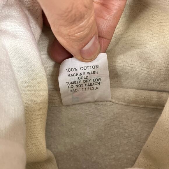 T’s By DC Pullover Mens L Beige Navy Washington DC Quarter Zip Vintage - Picture 6 of 8